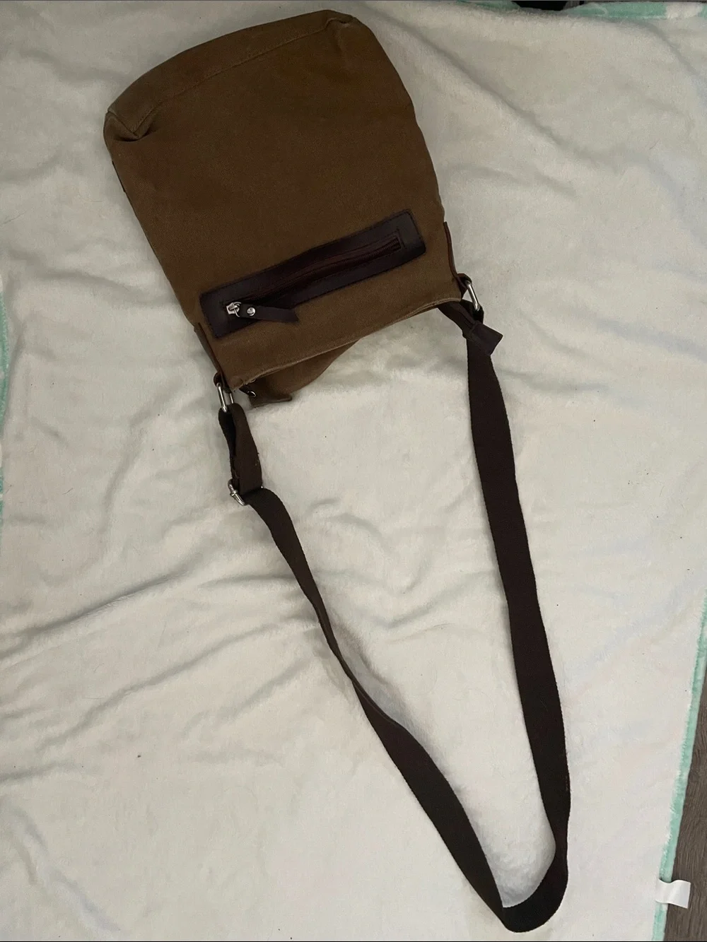 Brown Canvas Sling Bag for Men - Casual Crossbody